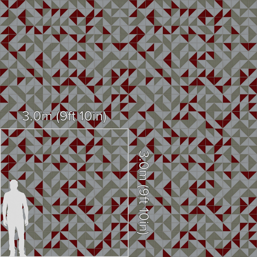 Textura de azulejo cerâmico triangular brilhante, chama bege