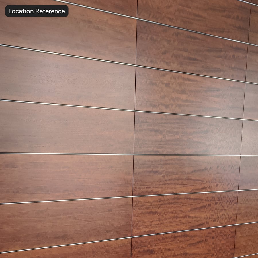 Textura de parede em madeira polida, vermelha
