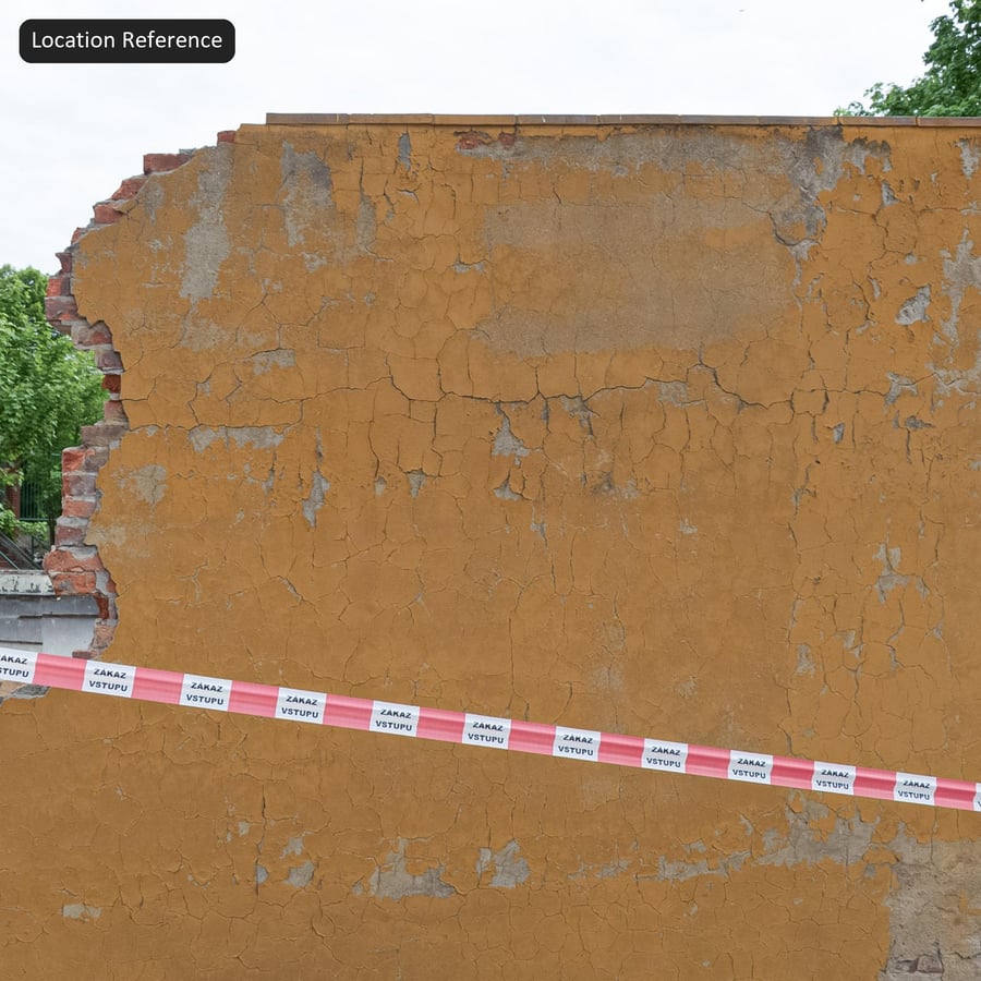 Peeled Paint Plaster Wall Texture, Yellow