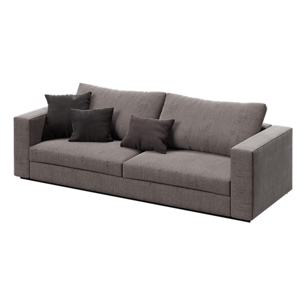 Replika Model Sofa Kontemporer, Abu-abu Tua