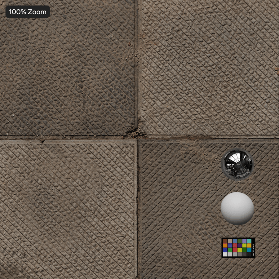 Čtvercová drážkovaná textura betonové dlažby