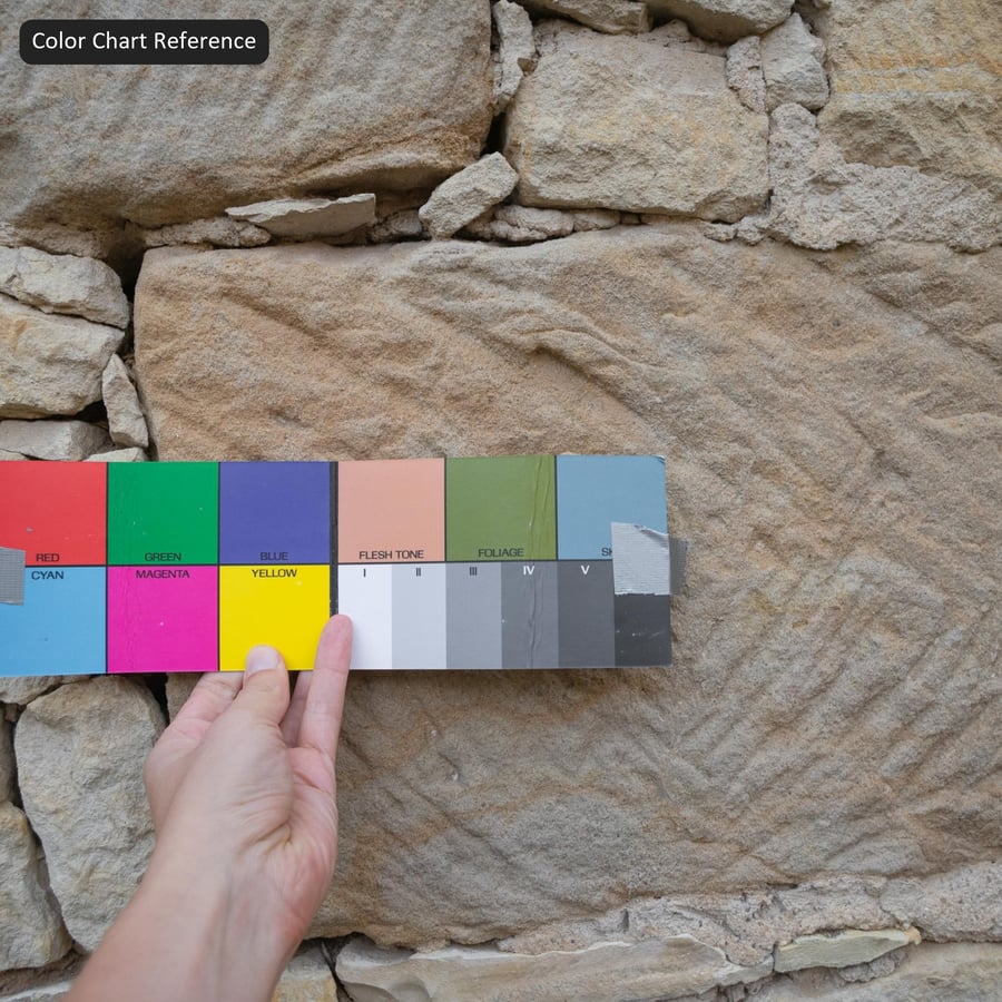 Rustic Rubble Stone Wall Texture, Yellow