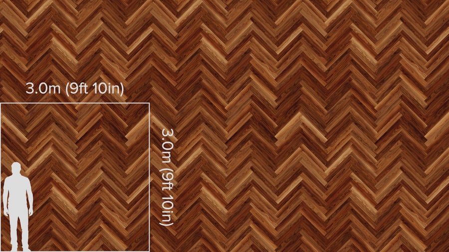 Herringbone Walnut Wood Board Texture, Amber