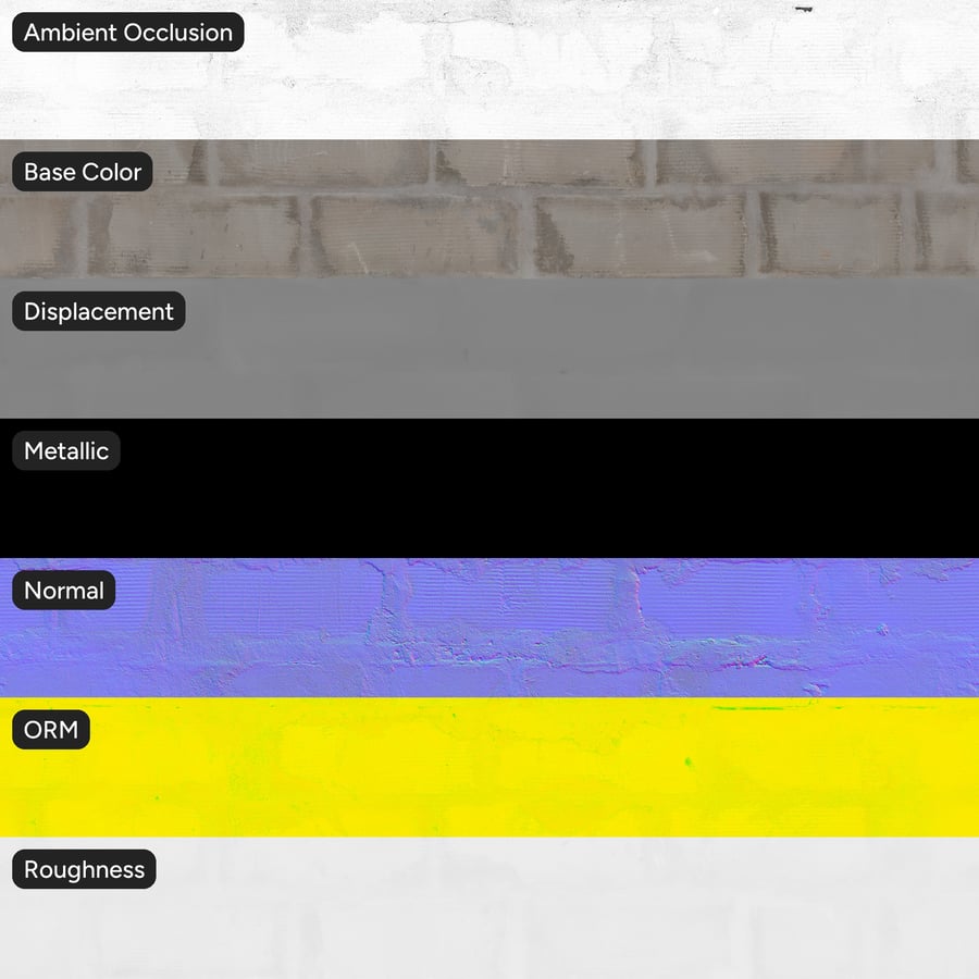 Rough Mortared Grooved Concrete Block Wall Texture