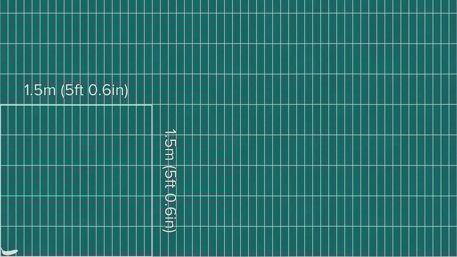 Rectangular Ceramic Matte Tile Texture, Dark Cyan