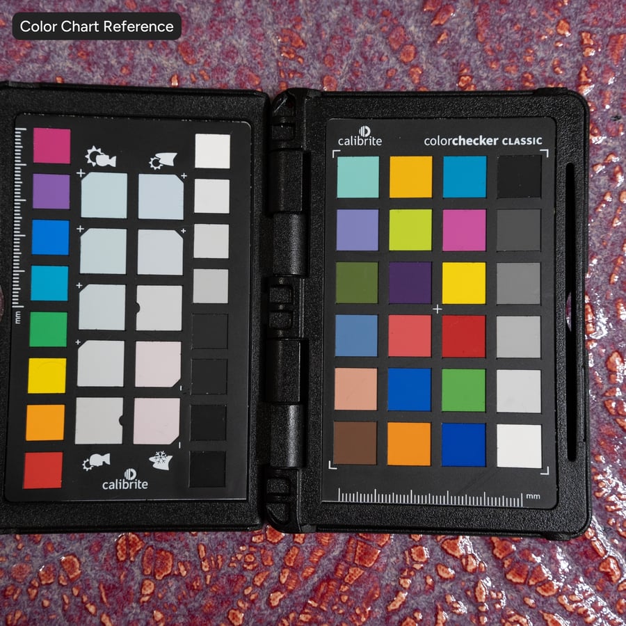 Texture rampante en céramique émaillée, Aubergine