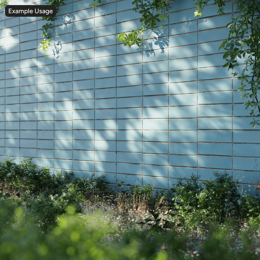 Rectangular Matte Ceramic Tile Texture, Teal Blue