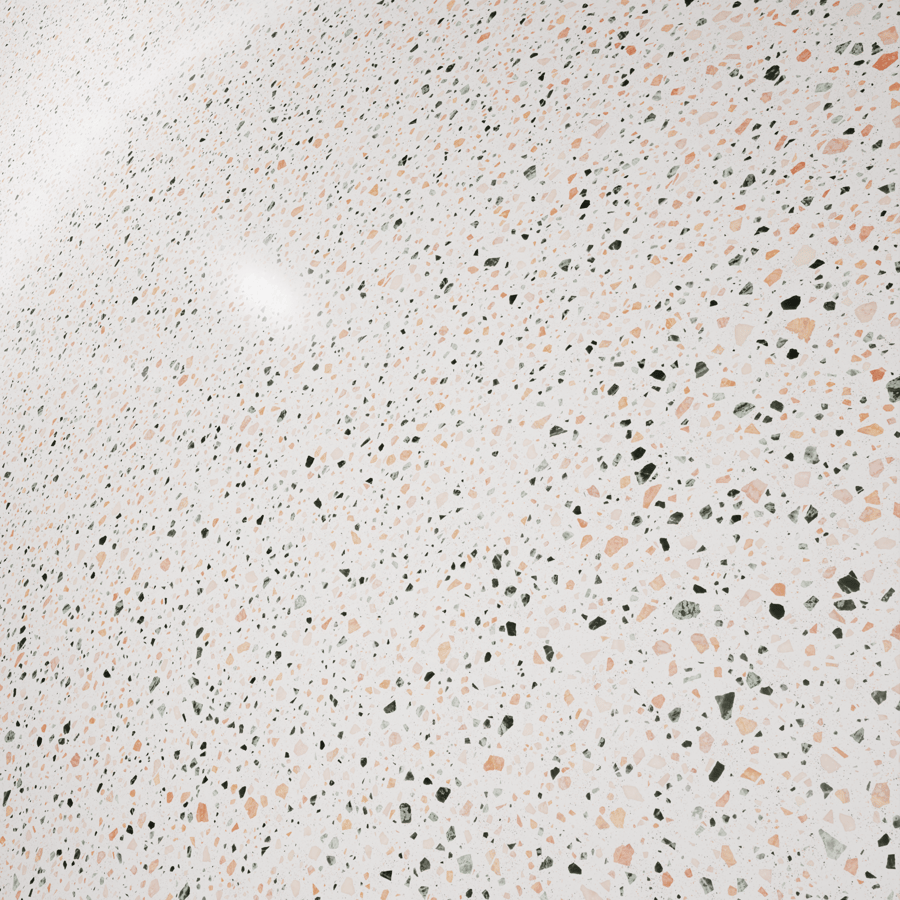 Speckled Sunset Terrazzo Texture, White