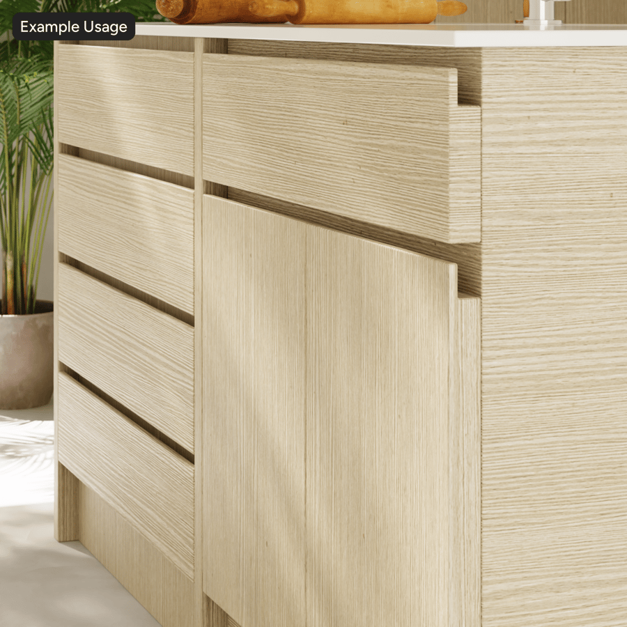 Slip Match Oak Wood Veneer Texture, White