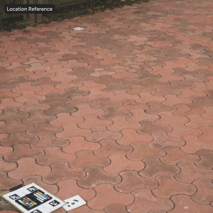 Texture de pavé Dirty Milano, rouge