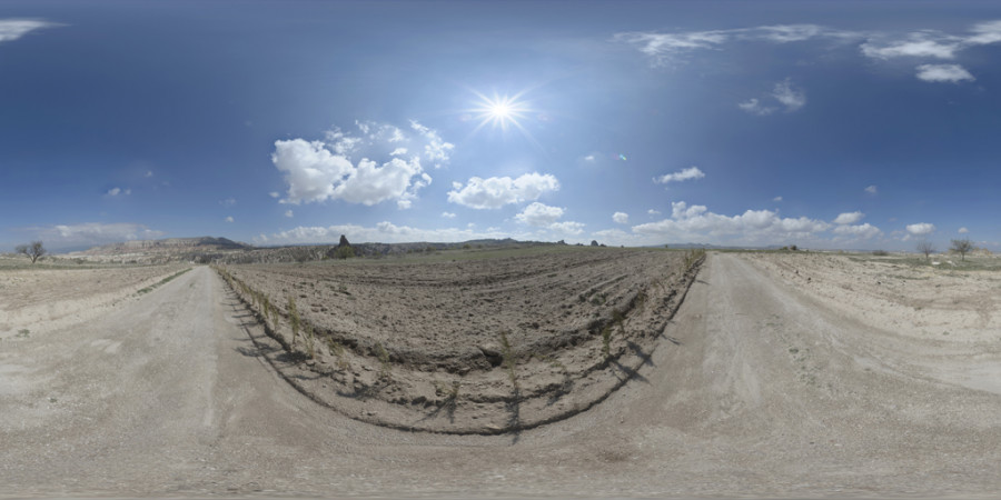 Scattered Cloud Afternoon Cappadocia Road Outdoor Sky HDRI