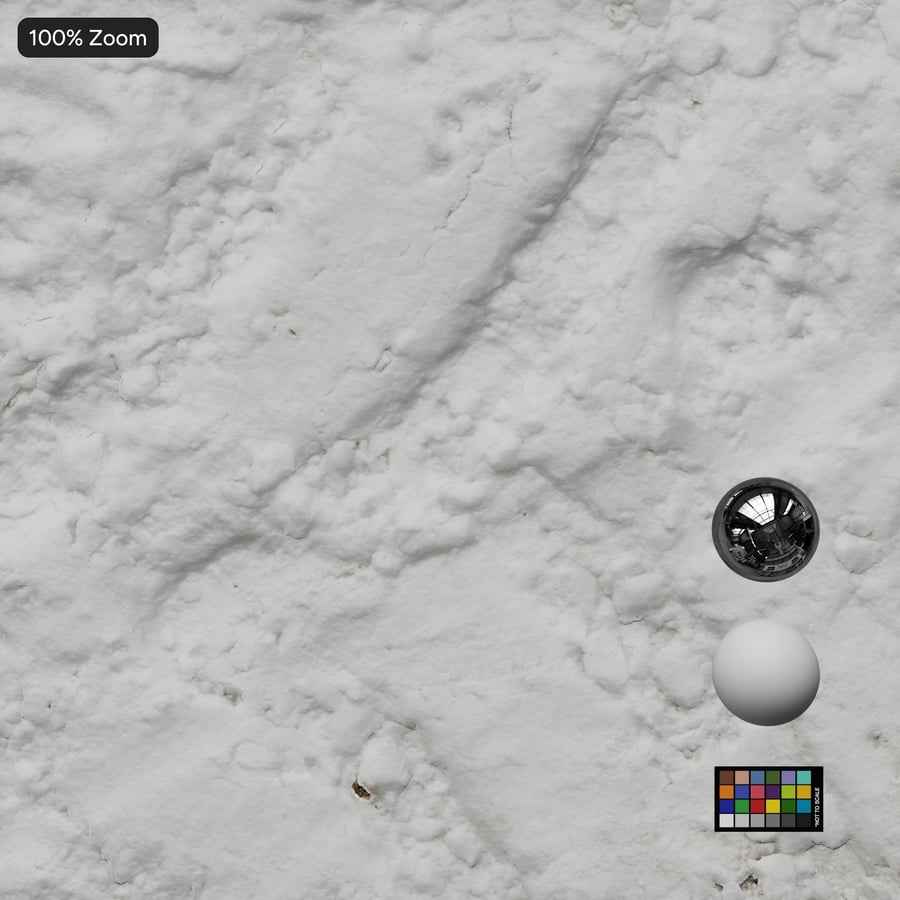 Large Tire Marks on Snow Texture