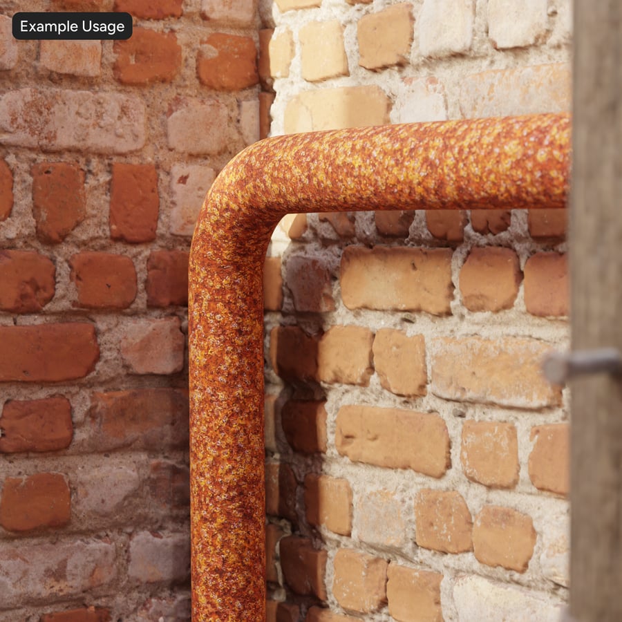 Textura altamente enferrujada, amarela