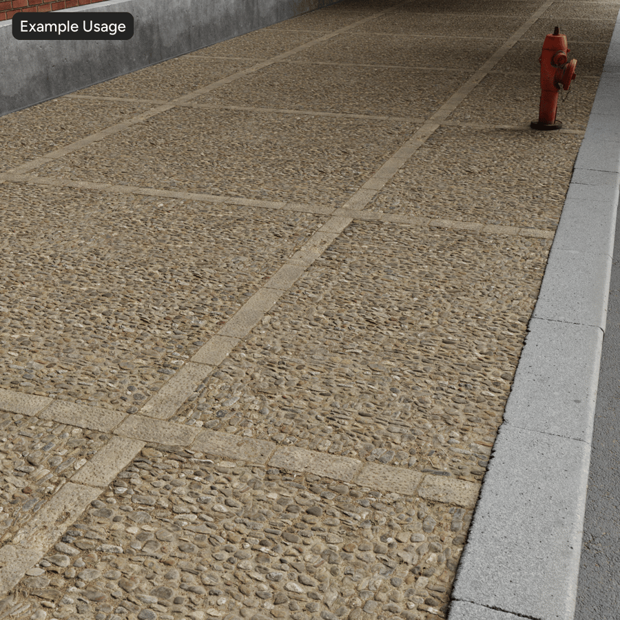 Textura de calçada de paralelepípedo com grade de blocos de pedra