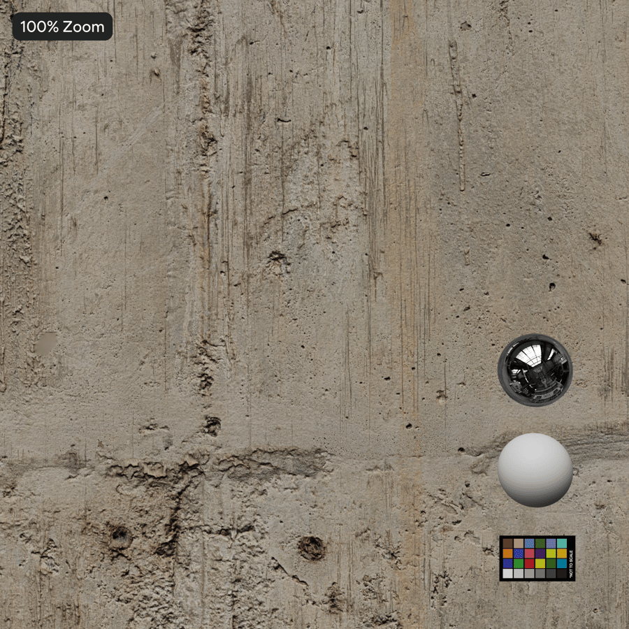 Weathered Board Form Concrete Wall Texture, Warm Off-White