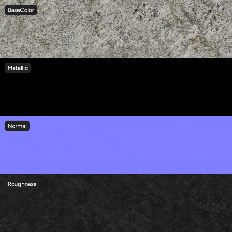 Textura de pedra polida Galaxy Granite, cinza