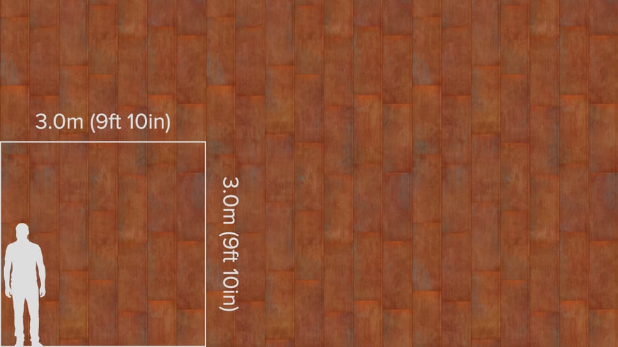 Vertical Copper Roof Tiles Texture