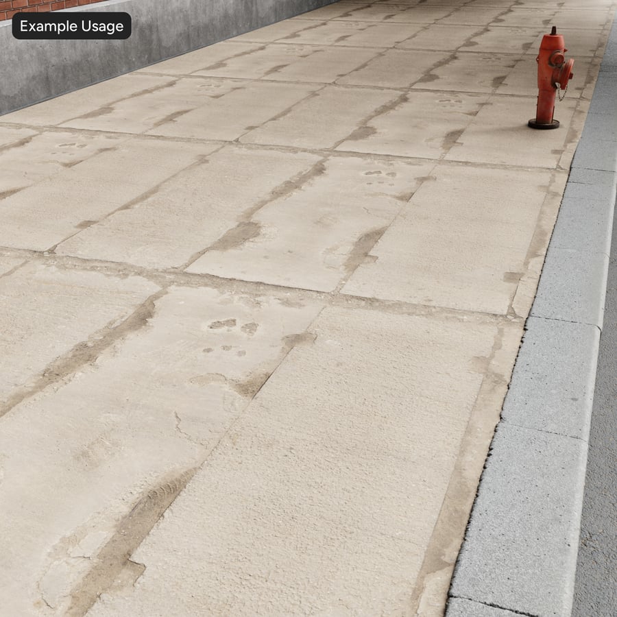 Odłamany panel z otworami mocującymi Tekstura chodnika betonowego