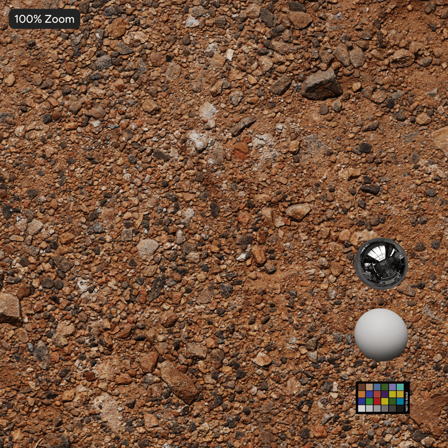 Texture de route de gravier et de terre, rouge