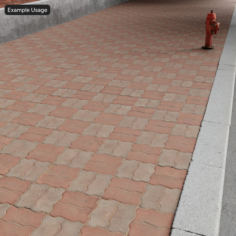 Interlocking Paver Texture, Checkerboard