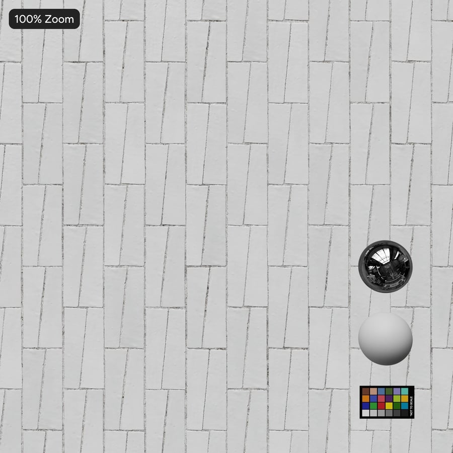 Trapezoidal Zellige Matte Tile Texture, vit