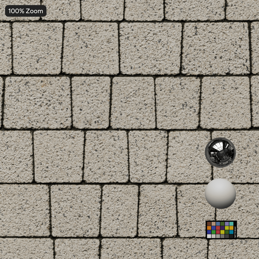 Irregular Square Stone Paver Texture, Grey