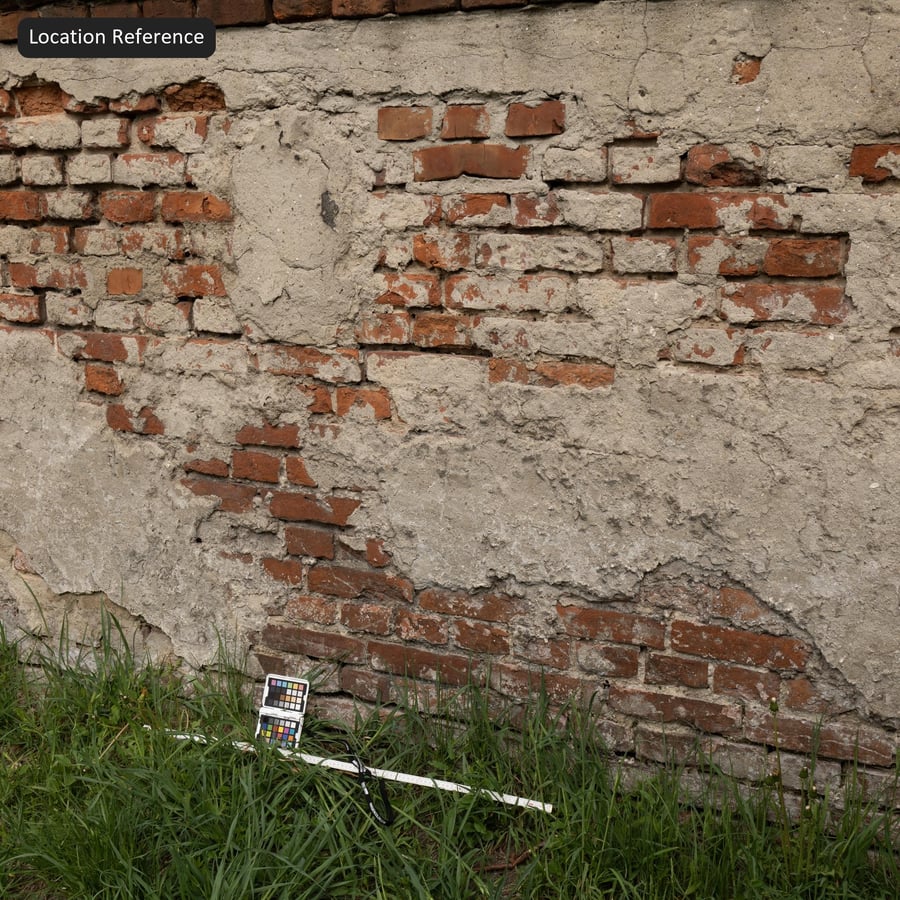 벽돌 벽 텍스처에 오래된 석고