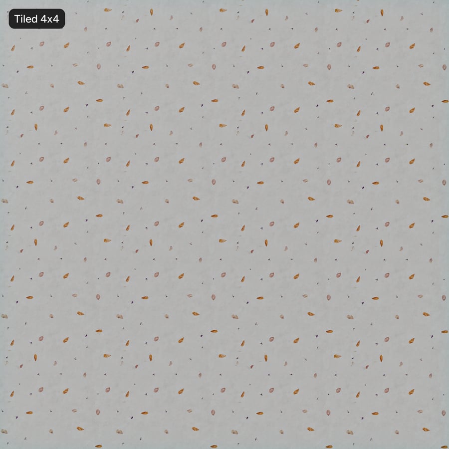 Gampi Paper Texture with Bougainvilla Flowers, Ivory