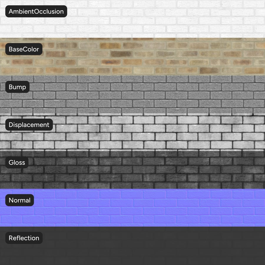 Texture muro di mattoni Dragfaced Running Bond, Tan