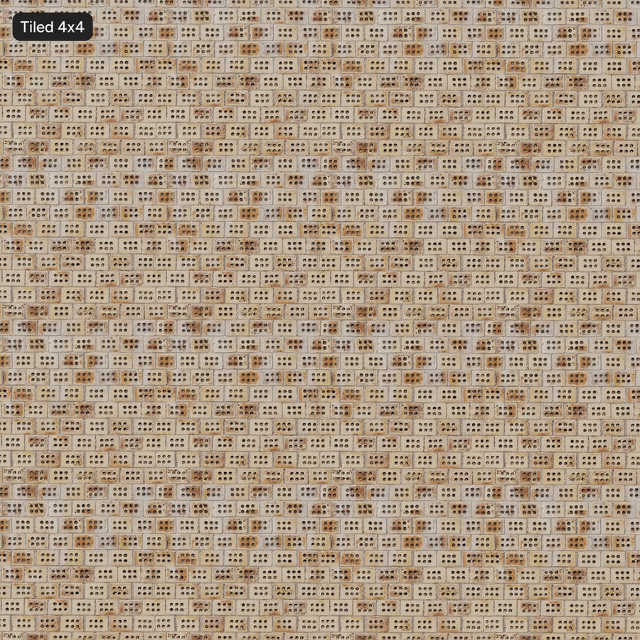 Perforated Stretcher Bond Clay Brick Wall Texture