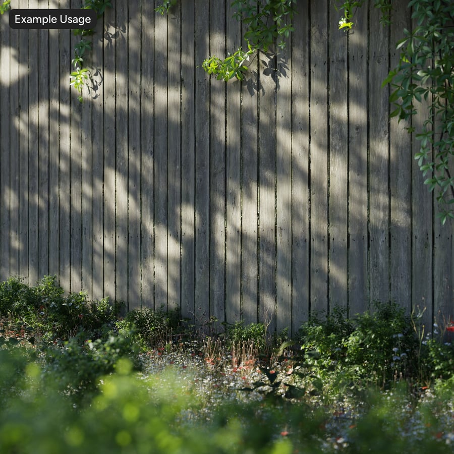 Mossy Wood Board Fence Texture