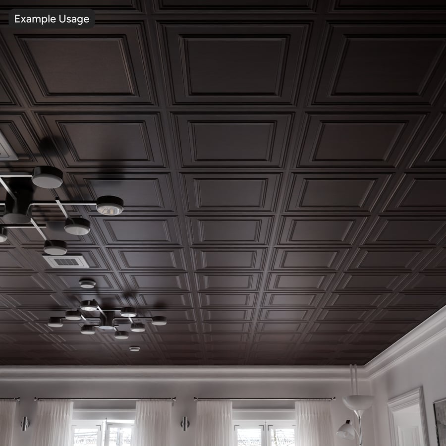 Dalle de vinyle gaufrée texture plafond, marron