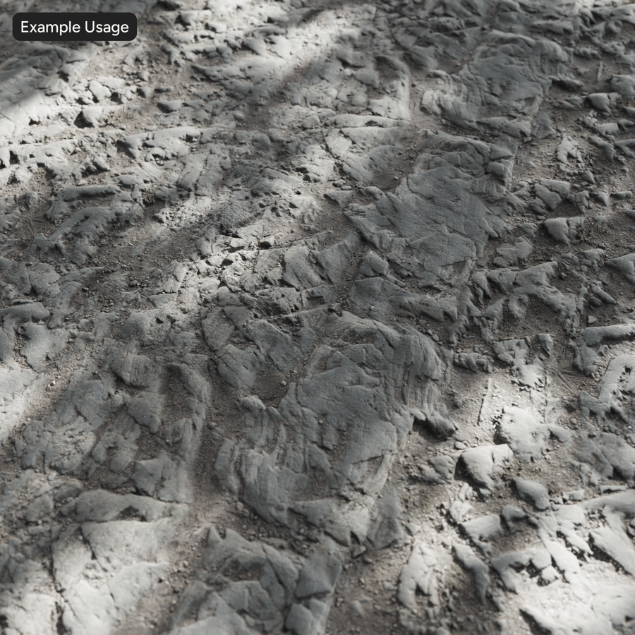 흙 바닥에 큰 돌 텍스처