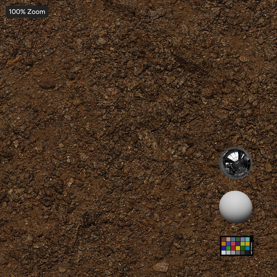 Loose Mixed Soil and Crushed Aggregate Earth Texture, Brown