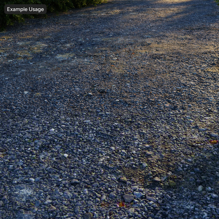 Textura de pista de cascalho compactado