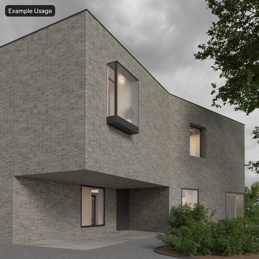 Stack Bond Brick Wall Texture, Grey