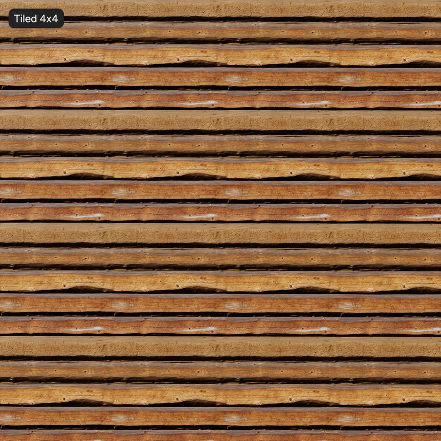 Texture parete rivestimento in tronchi di legno, ambra