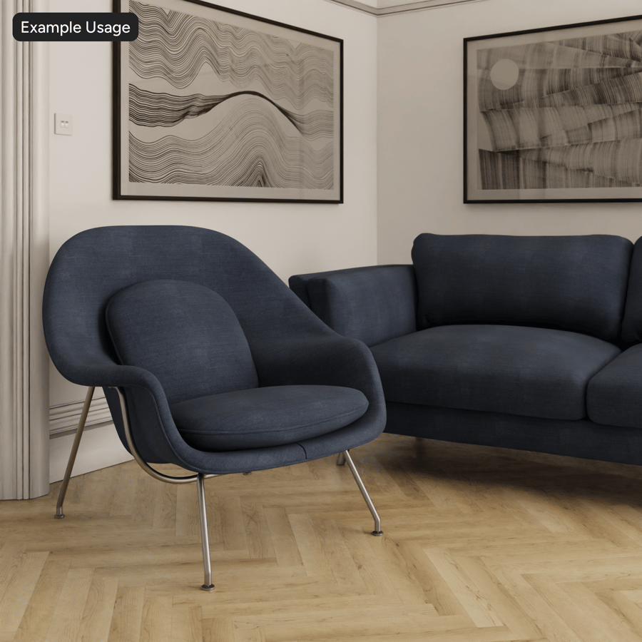 Tekstur Kain Denim Twill Gelap, Biru