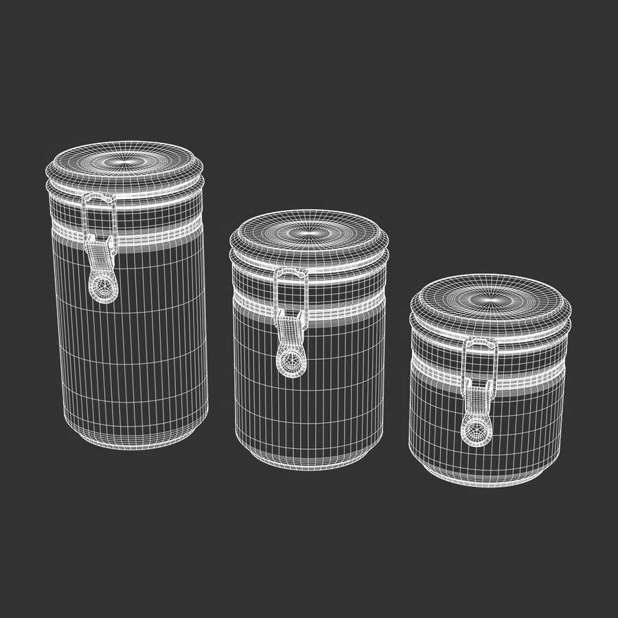 Conjunto de recipientes de vidro com tampa e pinça Models