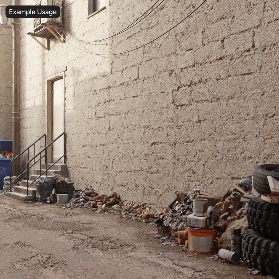 풍화된 콘크리트 블록 벽 텍스처