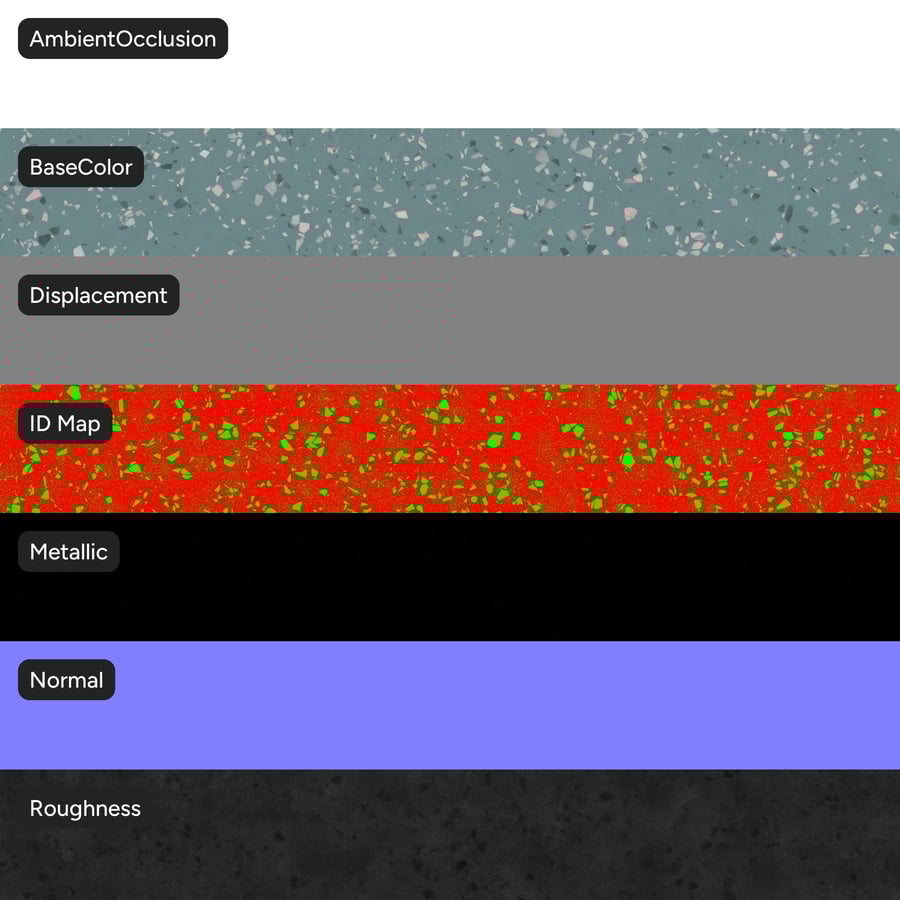 Speckled Reef Terrazzo Texture, Blue