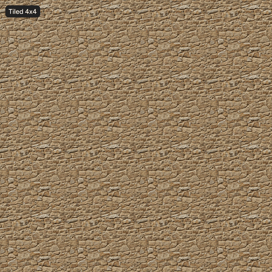 Weathered Rubble Stone Wall Texture, Yellow