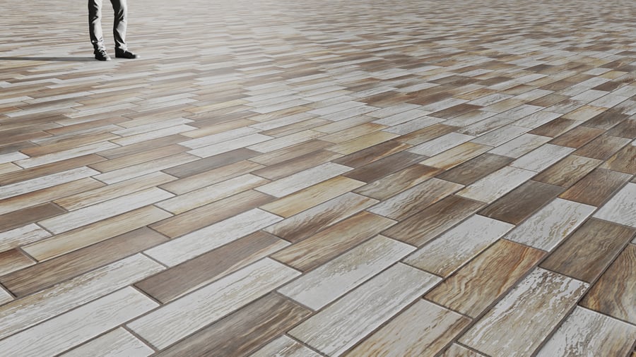 Thick Vintage Porcelain Wood Tiles Flooring Texture