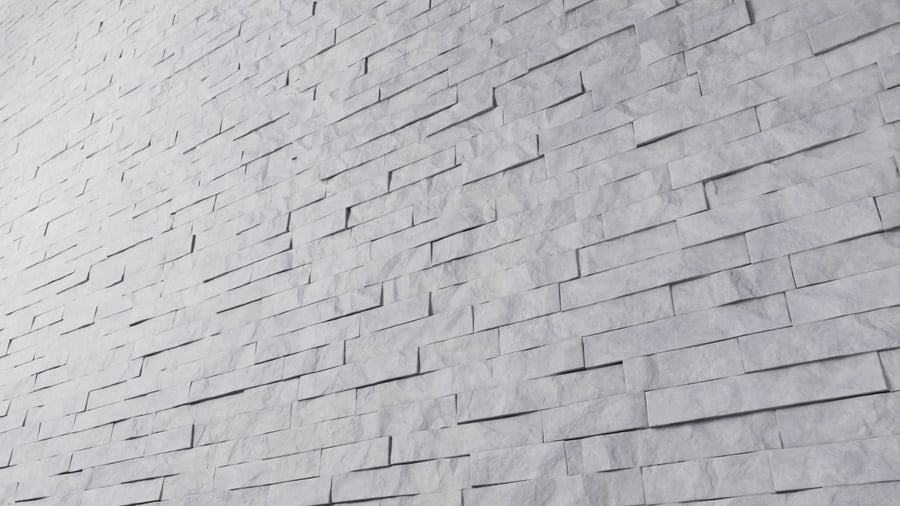 Ledger Stone Wall Texture, White