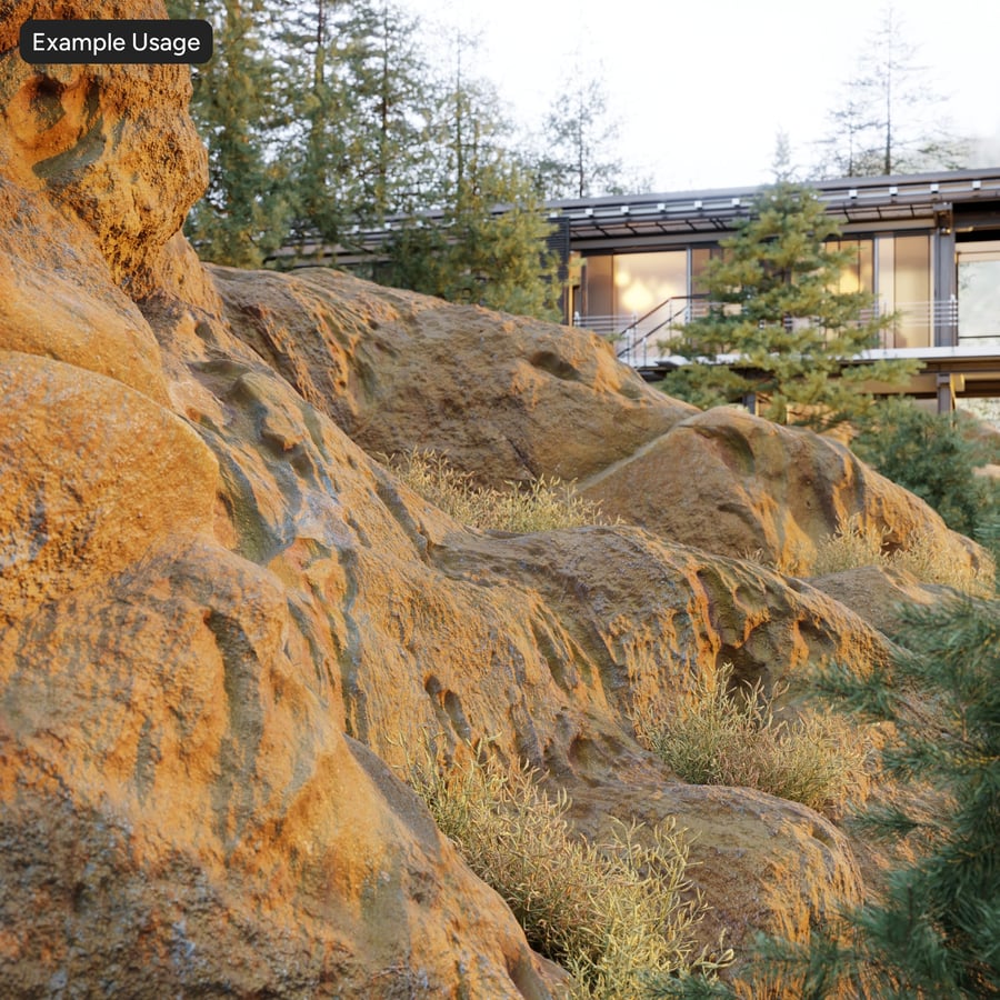 Eroded Sandstone Cliff Rock Wall Texture