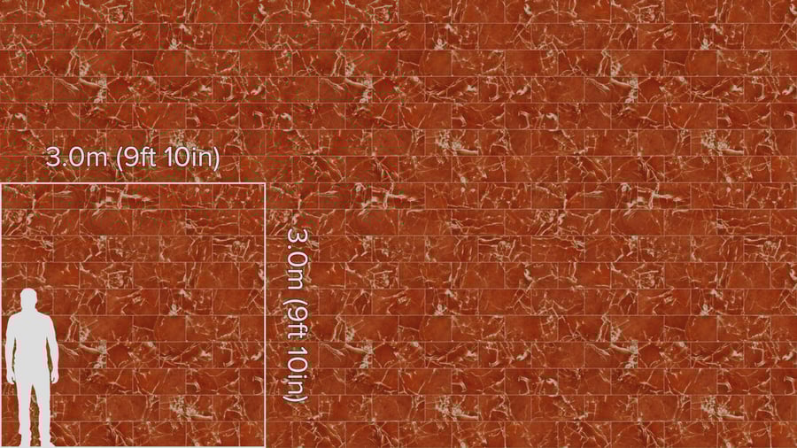 Textura de azulejo mate em mármore retangular deslocado, vermelho alaranjado