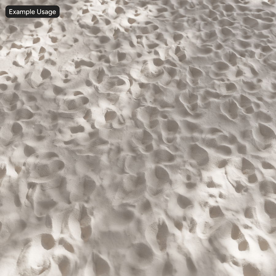 물결치는 모래 텍스처의 발자국