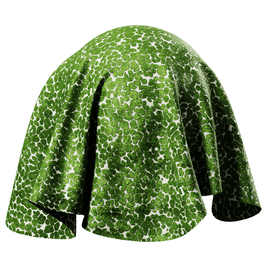 Embossed Spotted Velvet Texture, Green