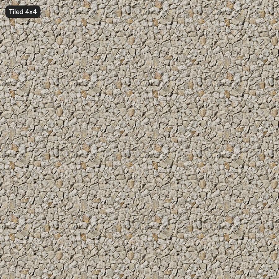 Irregular Rubble Limestone Wall Texture, Cream White