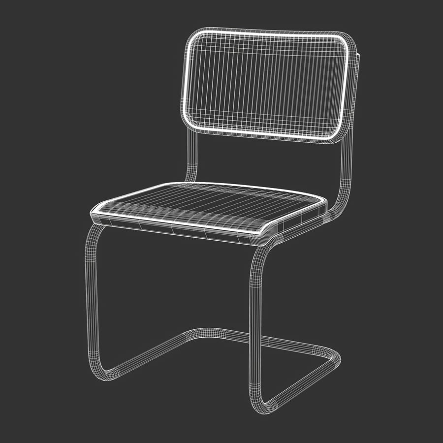 Réplica em rattan da cadeira Hutch, modelo Marcel Breuer